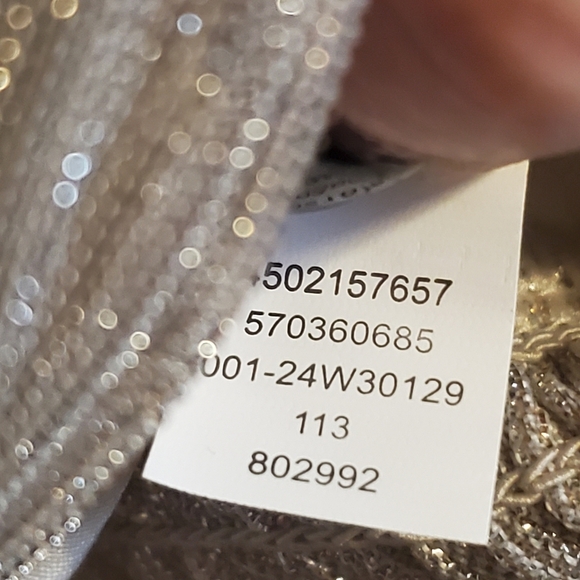 WHITE HOUSE BLACK MARKET NWT XL METALLIC MESH TOP - Picture 8 of 11